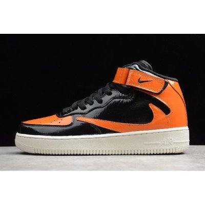 Nike Air Force 1 Mid '07 Siyah / Turuncu Kaykay Ayakkabı Türkiye - SWVMEUM6